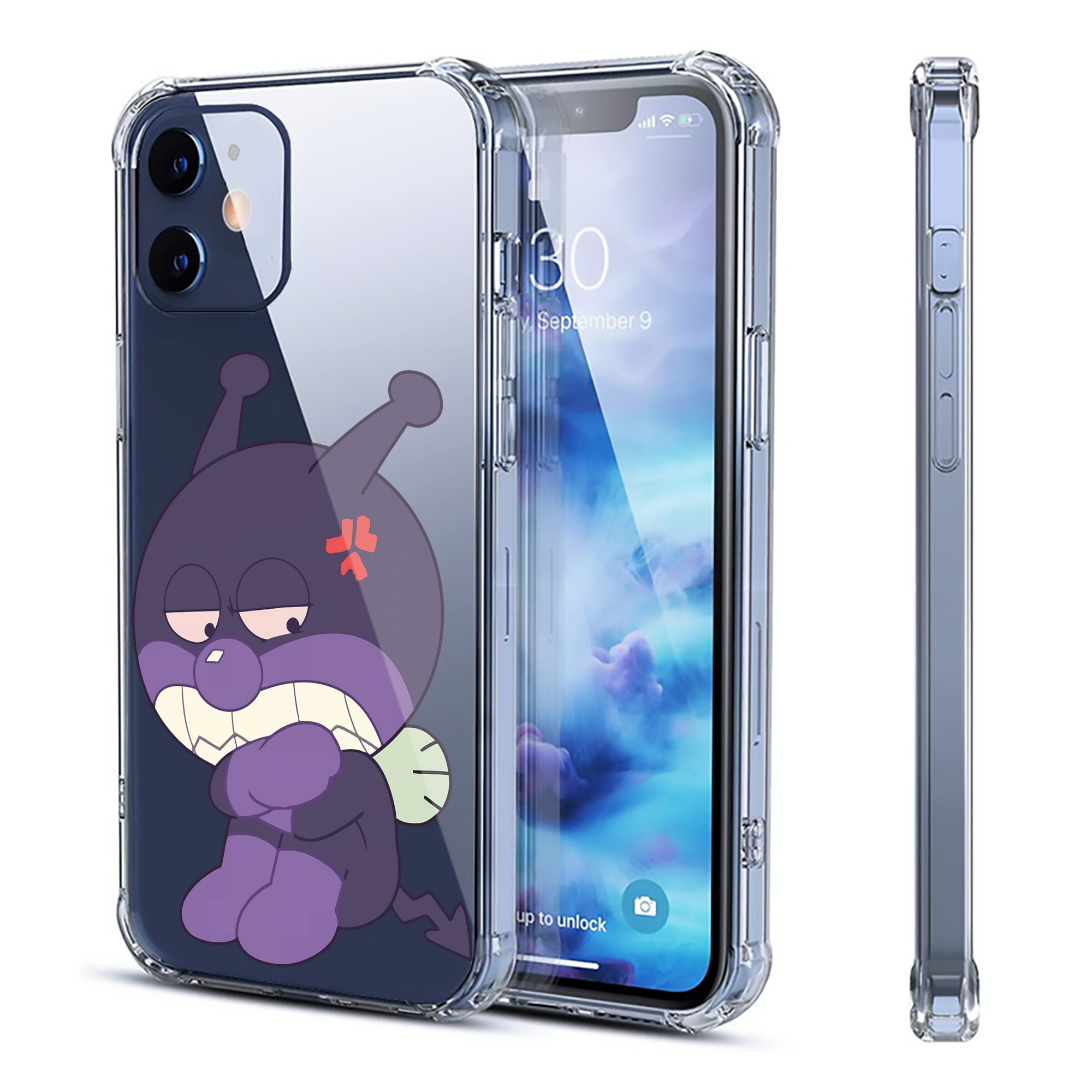 （画像用） アンパンマン Anpanman 【iPhone 12シリーズ対応】透明スマホケース（クリアソフトケース）